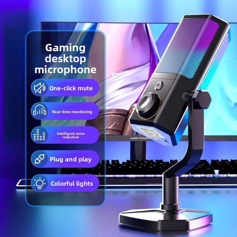 Esports & Gaming Optics Gmbh - RGB Microphone Game E-sports Live Noise