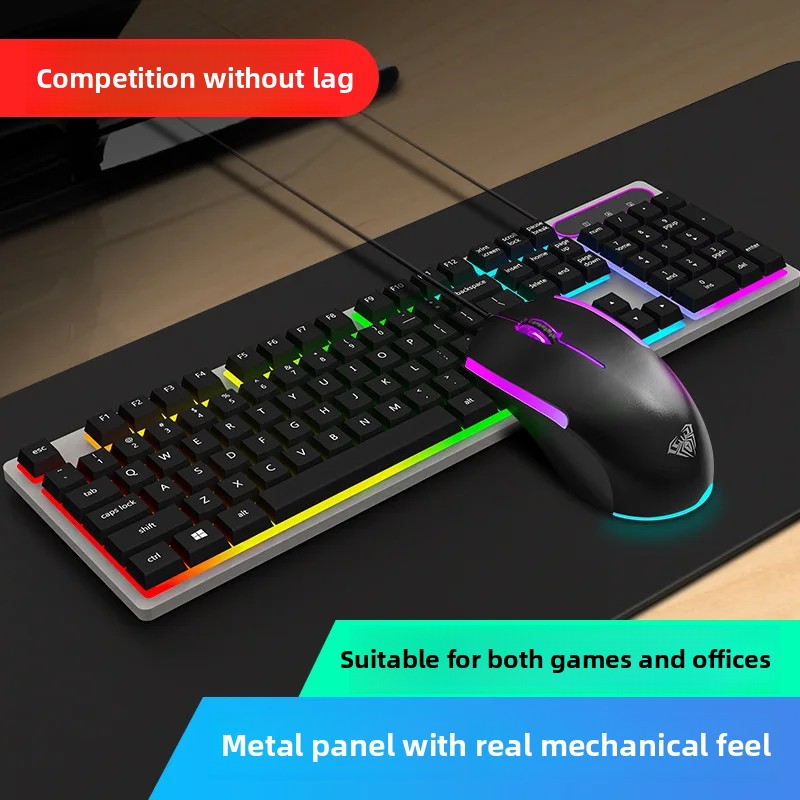 Esports Gaming Cafe - Wired Gaming Esports T630 Glowing Keyboard