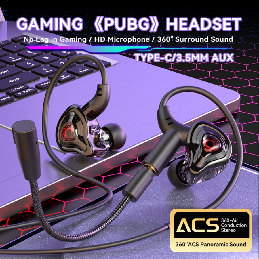 Esports Gaming Monitor - Esports Gaming Headset 360° Surround Sound