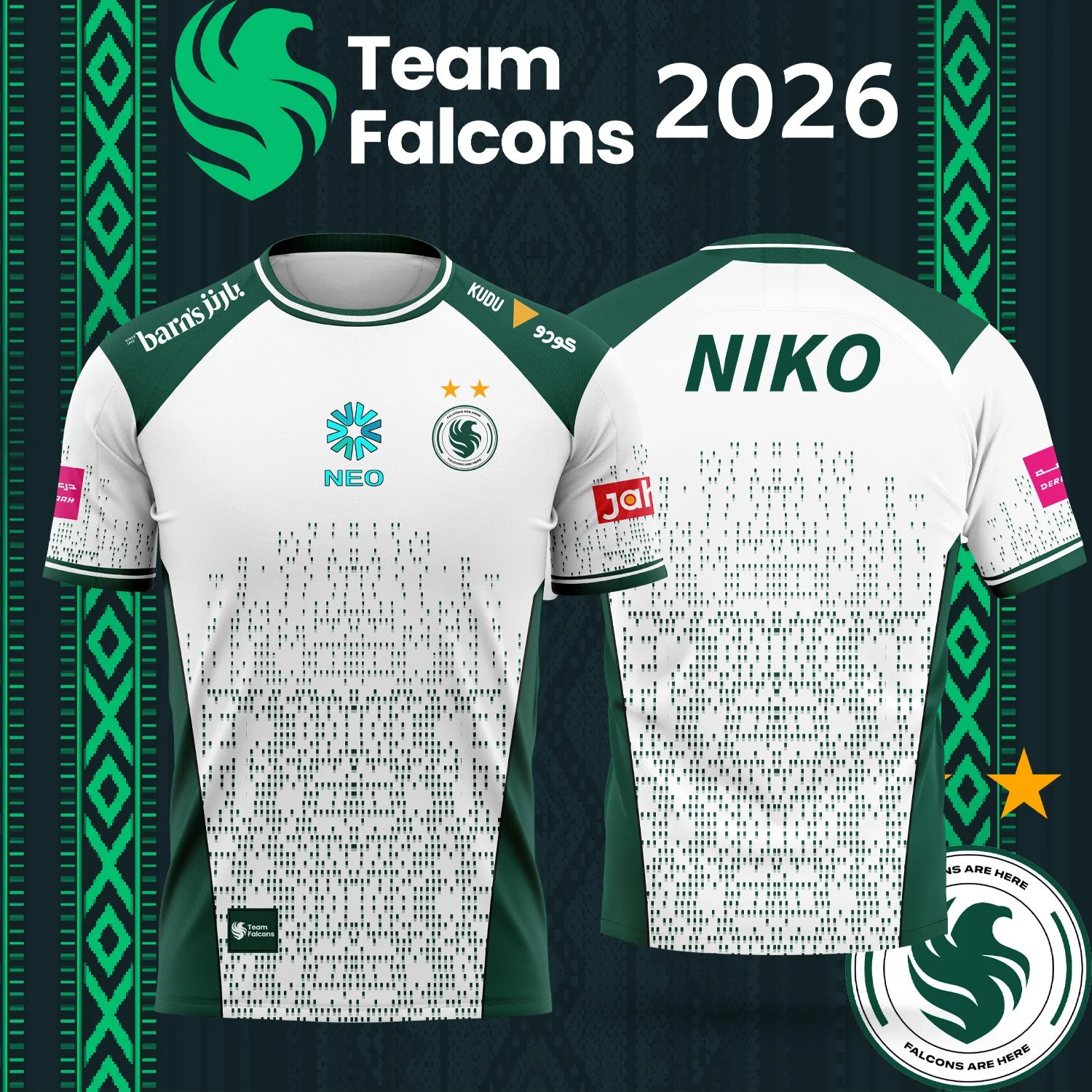 Esports Gaming Jersey - Family Matching 2026 Team Falcons NIKO