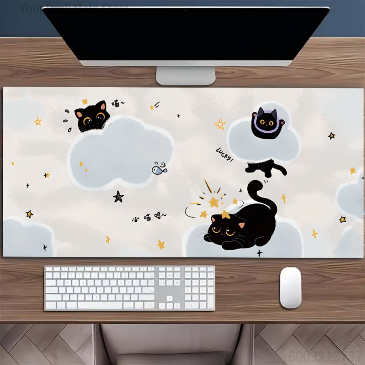 Esports Gaming School - Rubber Smooth Desk Mouse Pad Black