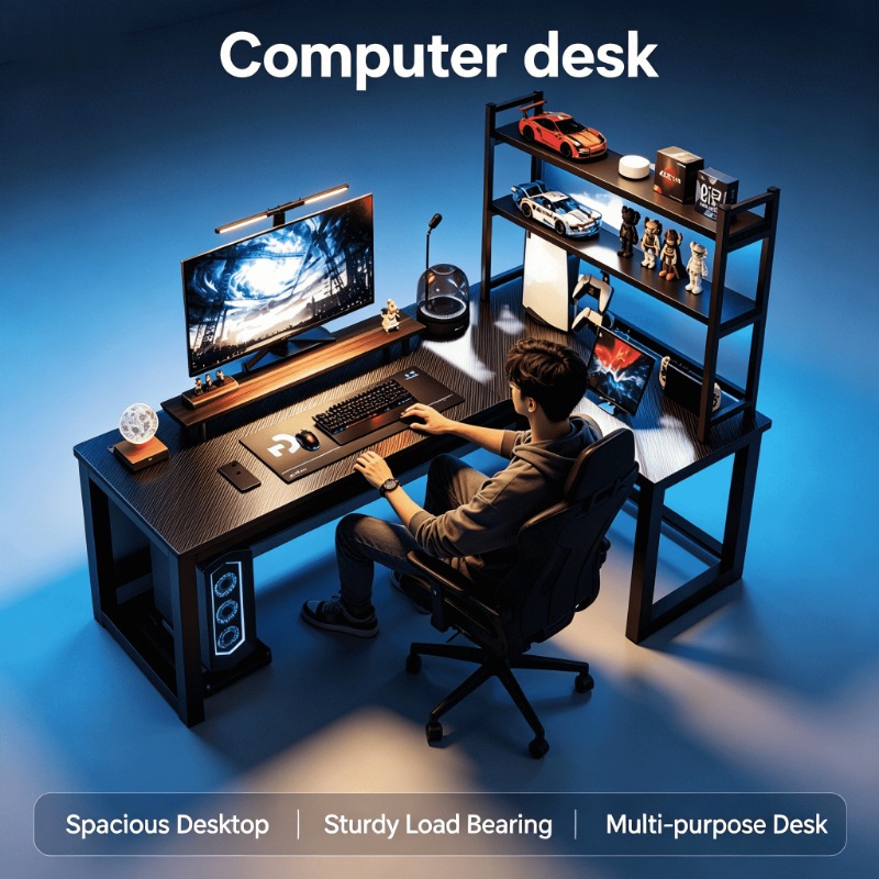 Esports Gaming School - Adjustable Height L Shaped Corner Computer