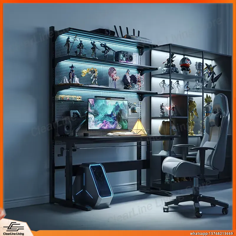 L Shaped Gaming Desk Ergonomic - Esports Gaming Monitor ulasan dan harga