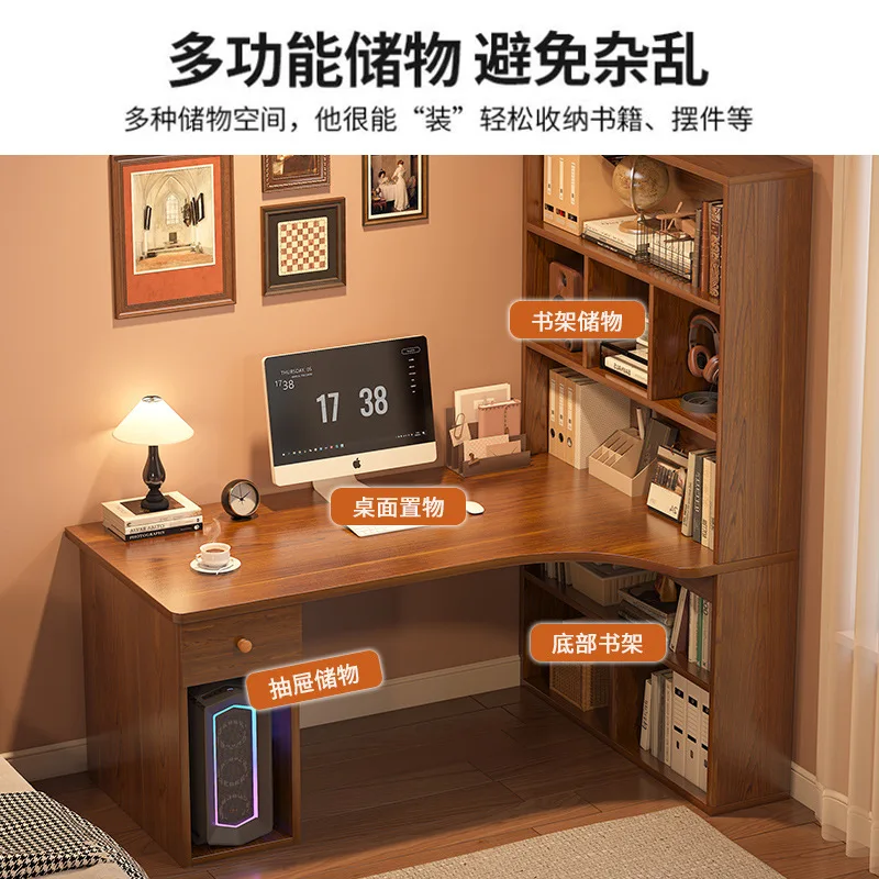 Large Computer Desk Bookshelf  - Esports Gaming School ulasan dan harga