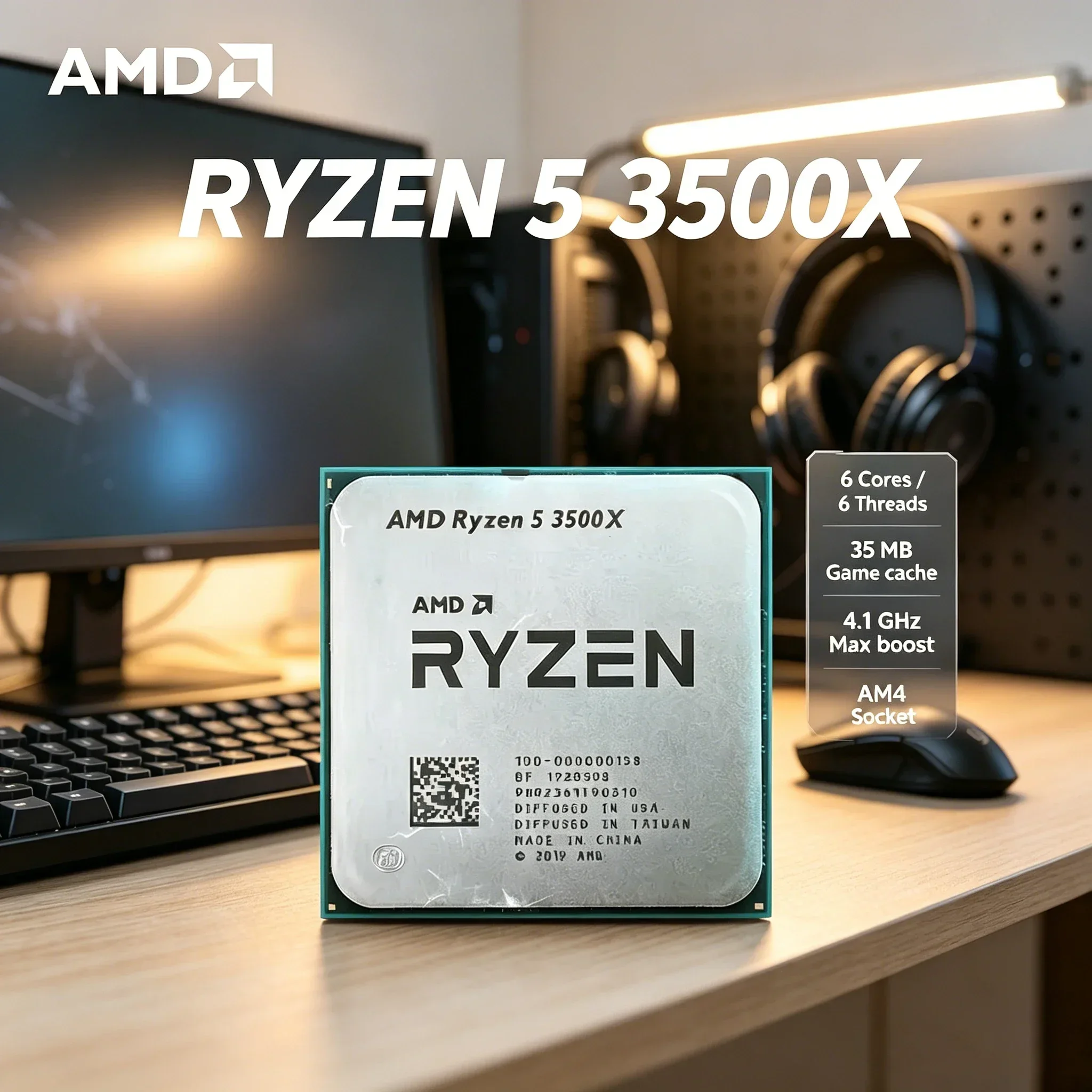 AMD Ryzen 5 3500X Desktop Gami - Esports Gaming Cafe ulasan dan harga