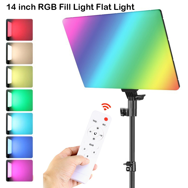 RGB 14'' LED Video Light Remot - Led Light Panel Stream ulasan dan harga