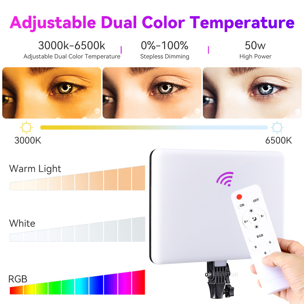 RGB 14'' LED Video Light Remot - Led Light Panel Stream ulasan dan harga