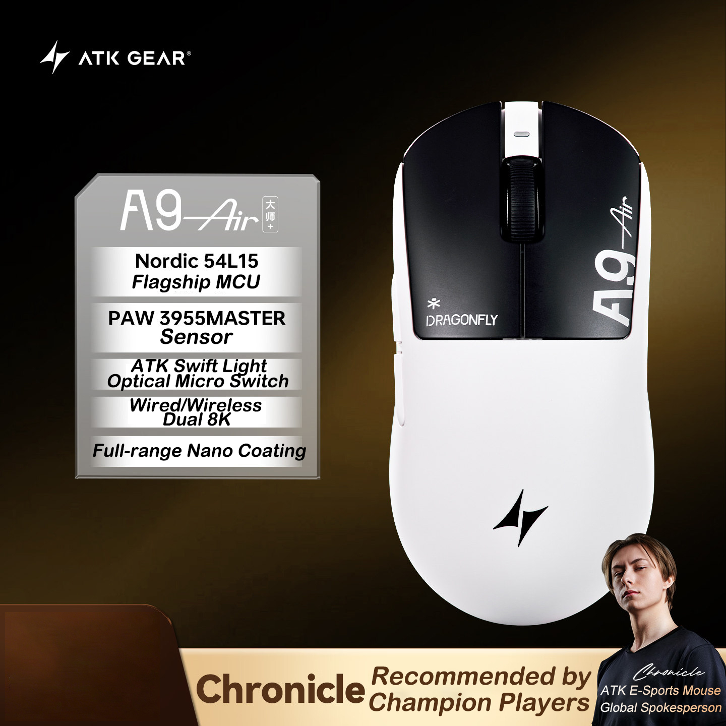 ATK A9 Air Ultimate Plus Gamin - Ultimate Esports Gaming ulasan dan harga