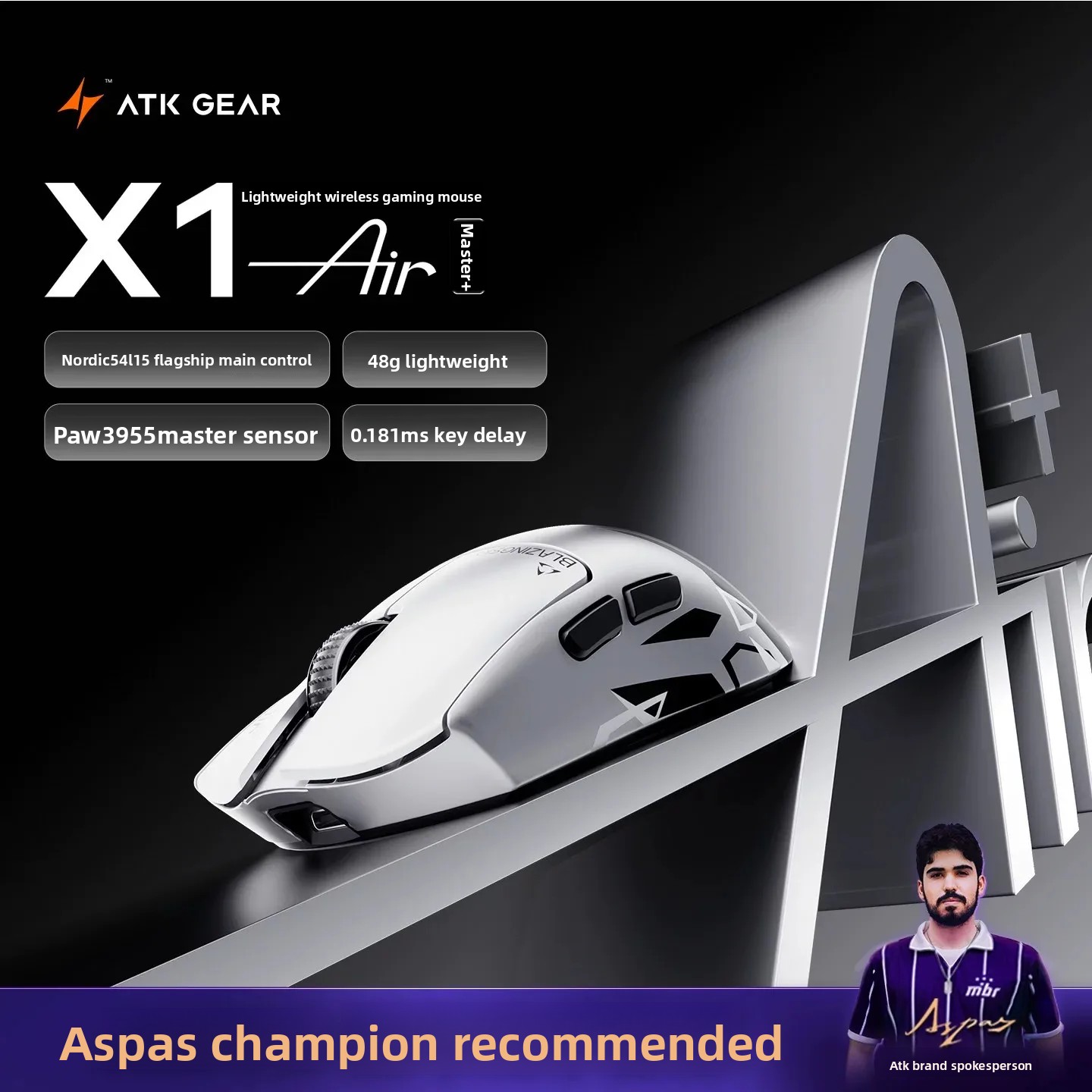 ATK X1AIR Ultimate Plus PAW395 - Ultimate Esports Gaming ulasan dan harga