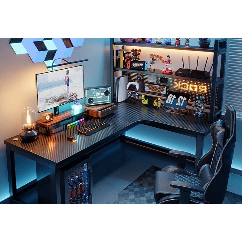 L Shaped Corner Computer Gamin - Esports Gaming School ulasan dan harga