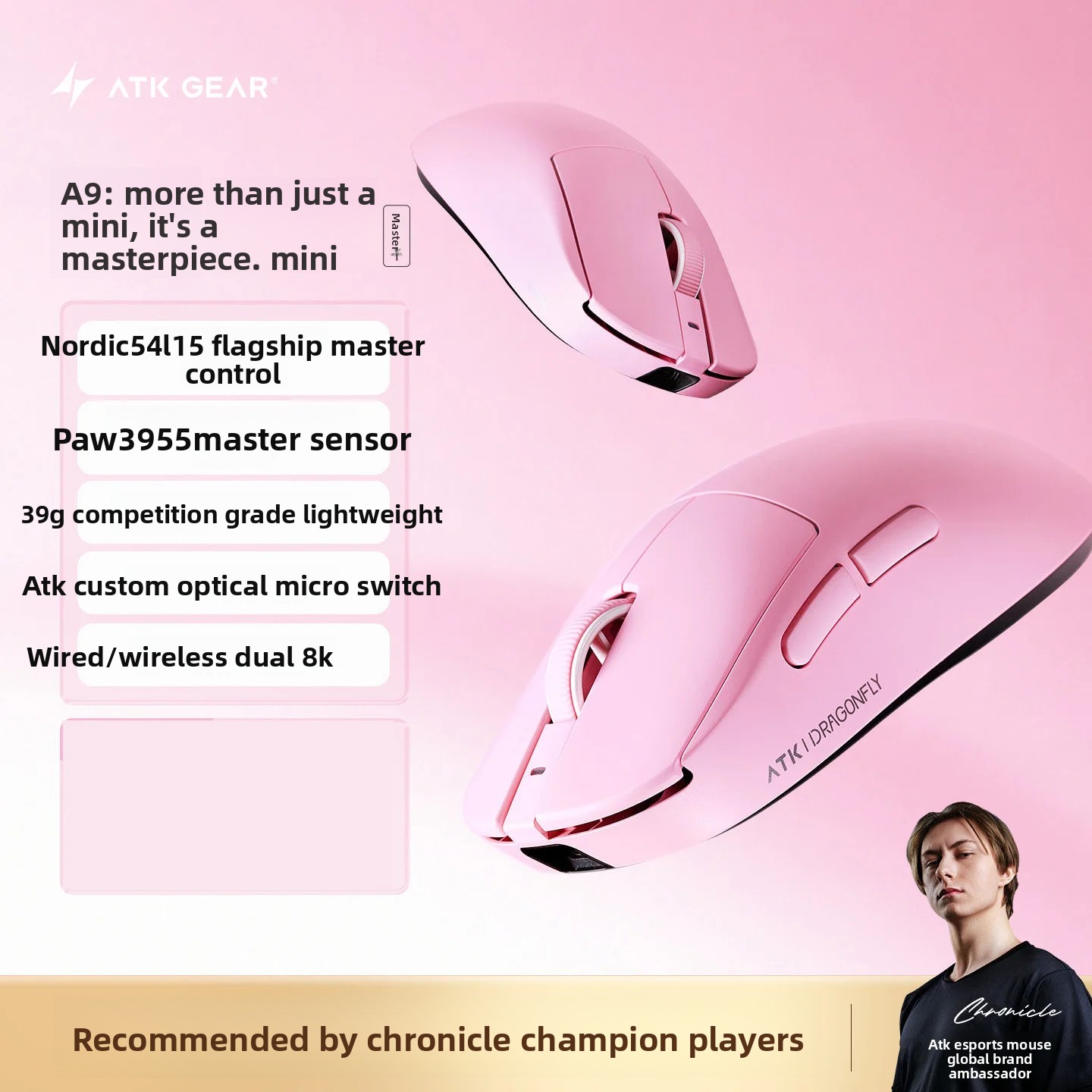 ATK A9 MINI Dual 8K Wireless G - Ultimate Esports Gaming ulasan dan harga