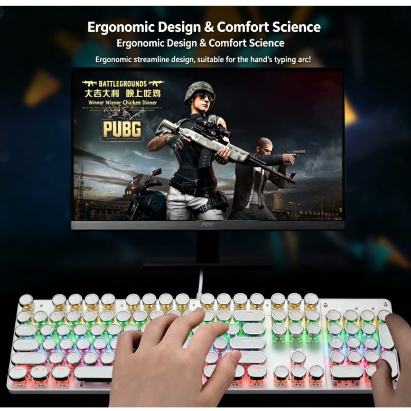 HJK920 Steam Punk Mechanical W - Esports Gaming Cafe ulasan dan harga