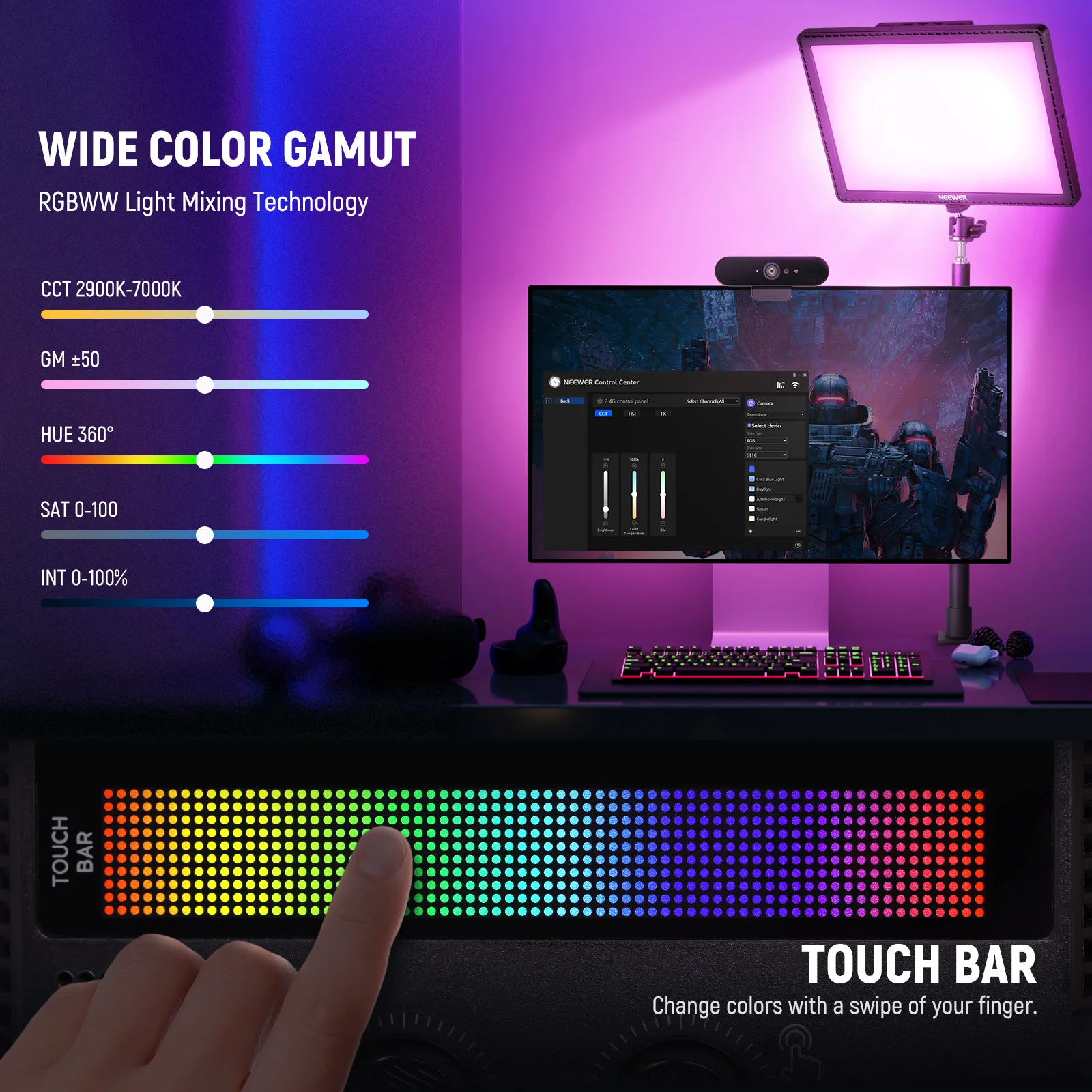 NEEWER GL1C RGB 15.5