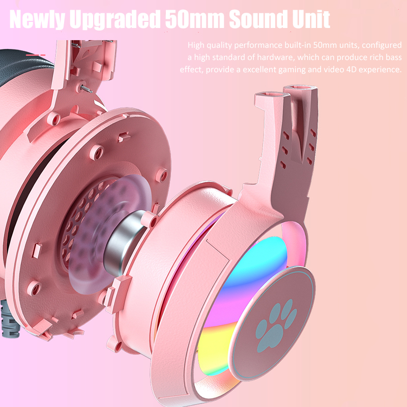 Cute Cat Ear Gaming Headphones - Esports Gaming Monitor ulasan dan harga