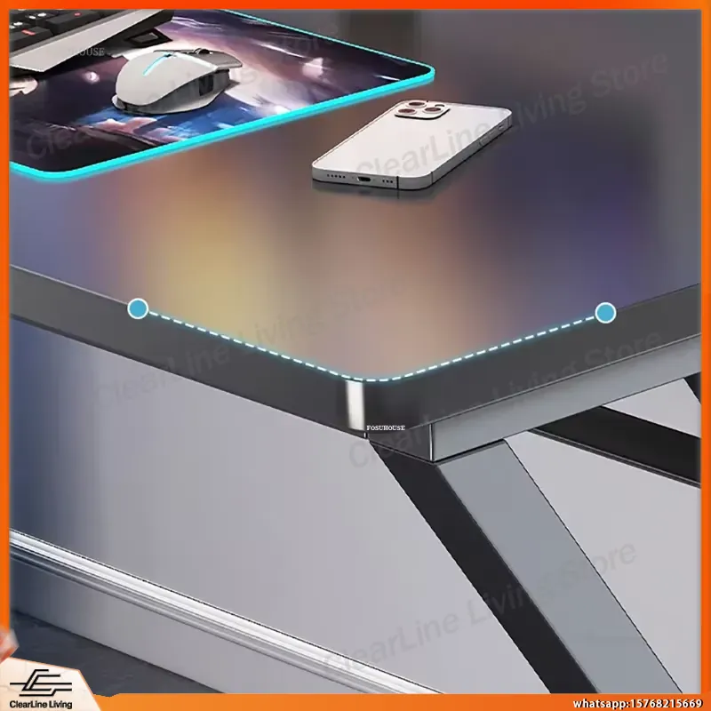 Double Computer Desk Long Gami - Esports Gaming School ulasan dan harga
