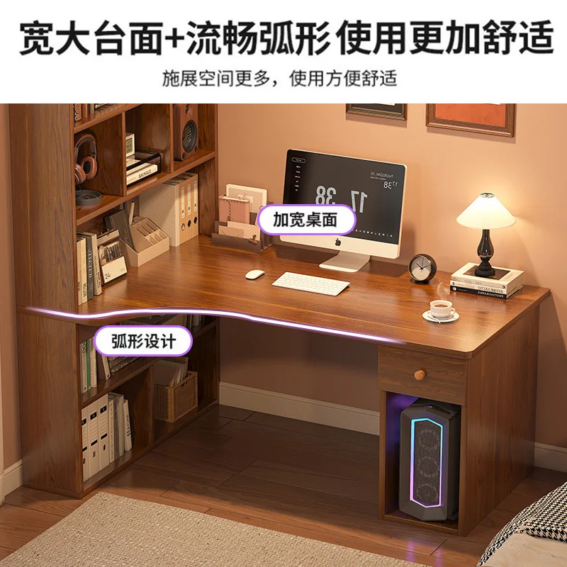 Modern Computer Desk Bookshelf - Esports Gaming School ulasan dan harga